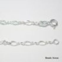  Sterling Silver Diamond Cut Curb Chain W/Clasp-50 Cms. 