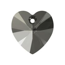 Swarovski 6228 Heart Pendant -10mm- Black Diamond  
