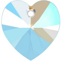 Swarovski 6228 Crystal Heart Pendant -14mm- Lt. Sapphire Shimmer