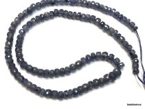 Blue Sapphire Faceted Rondelles 4.4-6.6x 2.4 - 4.4 mm- 40 Cms. Strand